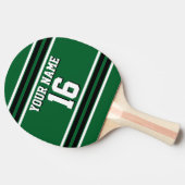 Forest Green Black Team Jersey Custom Number Name Tafeltennisbatje (Zijkant)