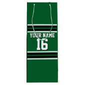 Forest Green Black Team Jersey Custom Number Name Wijn Cadeautas (Achterkant)