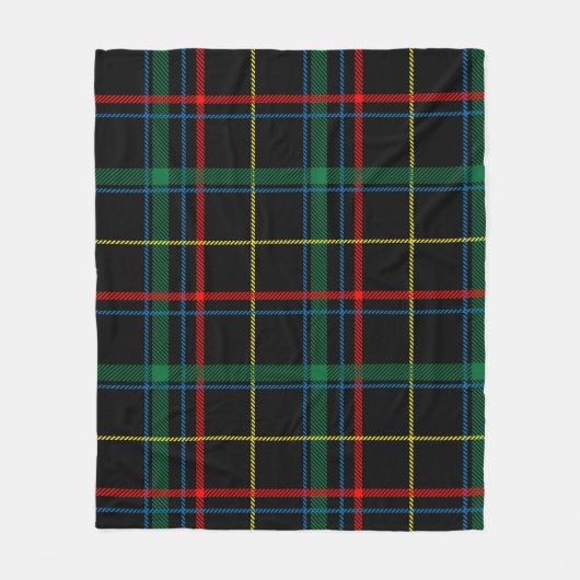 Forest Green Blue Red Tartan Pset Fleece Deken (Voorkant)