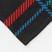 Forest Green Blue Red Tartan Pset Fleece Deken (Hoek)