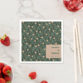  Forest Green Blush Floral Boho Wedding Servet (Insitu)