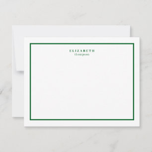 Forest Green Border Modern Eenvoudig Notitiekaartje