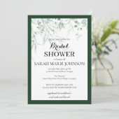 Forest Green Bridal Shower Kaart (Staand voorkant)