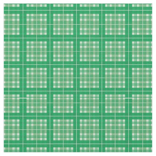 Forest Green Bright Gingham Plaid Tartan Stof (Close Up)