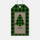 Forest Green Buffalo Play-kerstboom Cadeaulabel (Achterkant)