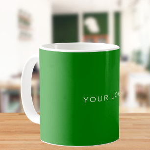 Forest green business logo rechthoekig koffiemok