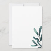 Forest Green Calligraphy Eucalyptus Bewaar de datu Kaart (Achterkant)