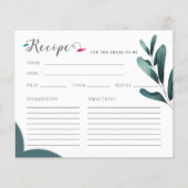 Forest Green Calligraphy Recept Vrijgezellenfeest (Voorkant)