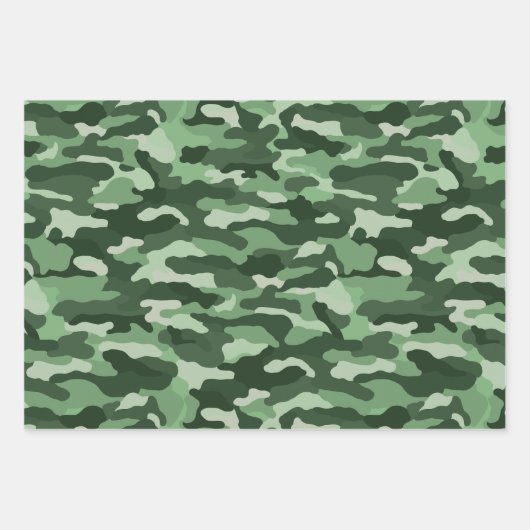 Forest Green Camouflage Inpakpapier Vel (Voorkant)
