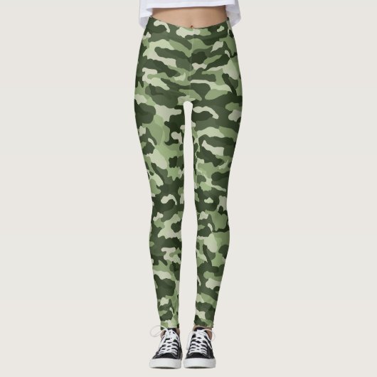 Forest Green Camouflage Leggings (Voorkant)