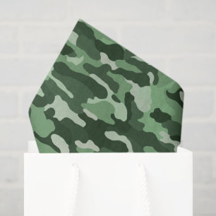 Forest Green Camouflage Tissuepapier