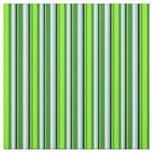 Forest Green, Chartreuse, Black, Sky Blue en White Stof (Swatch)