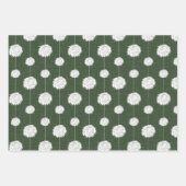 Forest Green Cheerleader Pom Pom Pattern Inpakpapier Vel (Voorkant 3)