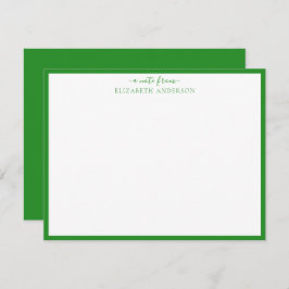Forest Green Classic Border Note Kaart Notitiekaartje