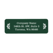 Forest Green Company Vakantiepostadres Etiket (Voorkant)