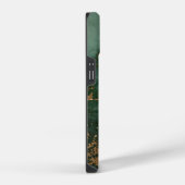 Forest Green & Copper Marble Monogram iPhone Hoesje (Rechterkant)