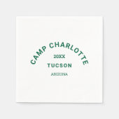 Forest Green Crest Camp thema vrijgezellenfeest Servet (Voorkant)