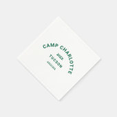Forest Green Crest Camp thema vrijgezellenfeest Servet (Hoek)