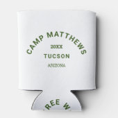 Forest Green Crest Familie Camping Trip Blikjeskoeler (Achterkant)