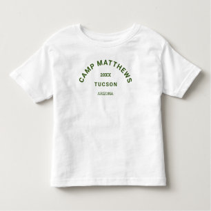 Forest Green Crest Familie Camping Trip Kinder Shirts