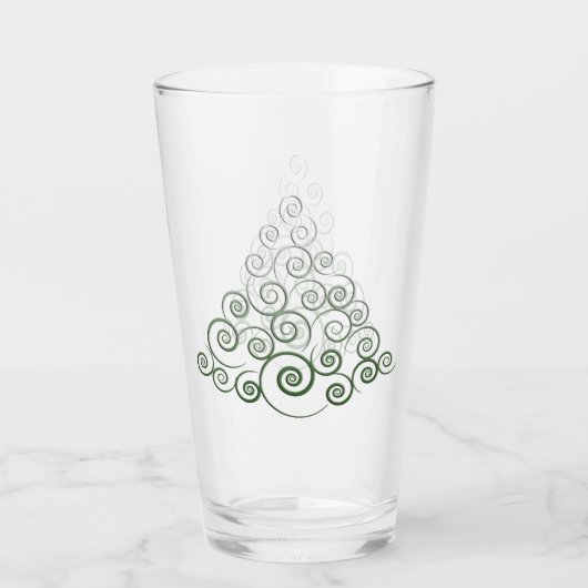 Forest Green CurlyQue kerstbomen Glas (Achterkant)