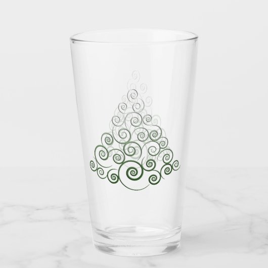 Forest Green CurlyQue kerstbomen Glas (Voorkant)