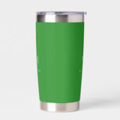 Forest green custom monogram initialen naam geïsoleerde drinkbeker (Links)