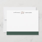 Forest Green Cute Cat Nursery Stationery Note Card Kaart (Voorkant)