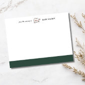 Forest Green Cute Cat Nursery Stationery Note Card Kaart