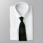 Forest Green, Deep Green-Black en Olive Tartan Stropdas (Gebonden)