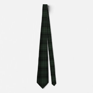 Forest Green, Deep Green-Black en Olive Tartan Stropdas