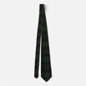 Forest Green, Deep Green-Black en Olive Tartan Stropdas (Achterkant)