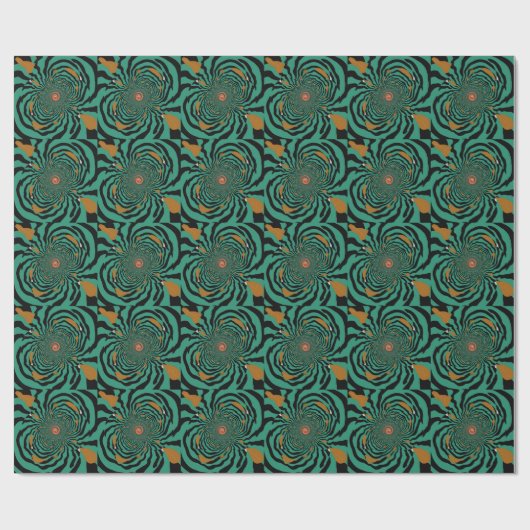 Forest Green Dimensional Design Cadeaupapier (Vlak)