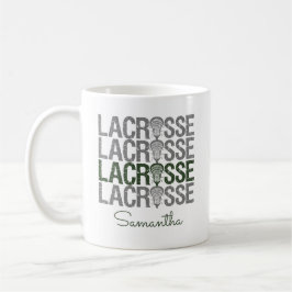 Forest Green Distress Lacrosse Word Koffiemok