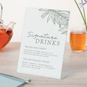 Forest Green Eenvoudige Botanische Handtekening Dr Reclamebord Met Voetstuk (Insitu)