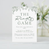 Forest Green Eenvoudige Botanische Zeg niet Bruid Informatiekaartje (Staand voorkant)