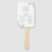 Forest Green Elegant Botanische Orde van Service Handwaaier (Voorkant)