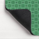 Forest Green Elegant Circles Mousepad Muismat (Hoek)