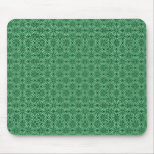 Forest Green Elegant Circles Mousepad Muismat