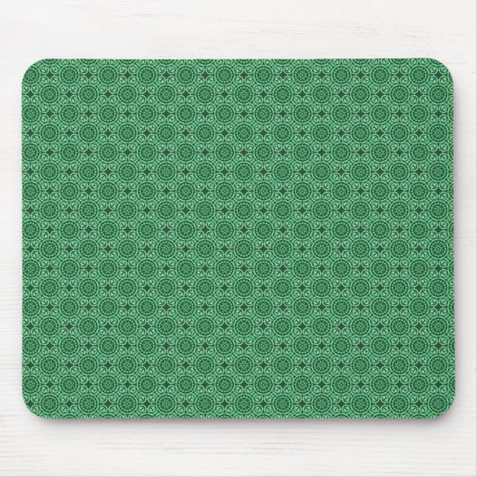 Forest Green Elegant Circles Mousepad Muismat (Voorkant)