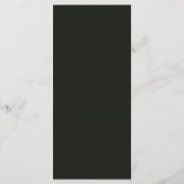 Forest Green & Elegant Gold Floral Wedding Menu (Achterkant)