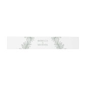 Forest Green Elegante Botanische bruiloft Uitnodigingen Wikkel (Vlak)