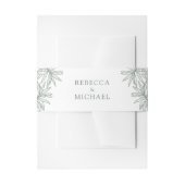 Forest Green Elegante Botanische bruiloft Uitnodigingen Wikkel (Voorkant Voorbeeld)