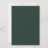 Forest Green Emerald | Delicate Script bruiloft Kaart (Achterkant)