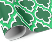 Forest Green Emerald Green Wht XL Moroccan #4DS Cadeaupapier (Rol Hoek)