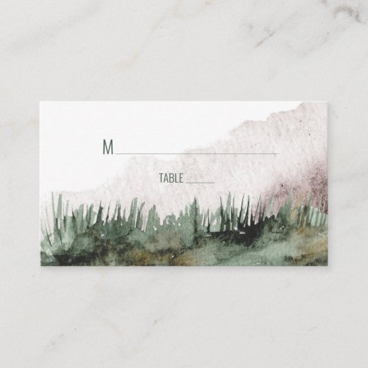 Forest Green en Copper Natuur Thema Plaatskaartje (Voorkant)