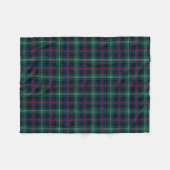 Forest Green en Donkerblauw Sutherland Clan Tartan Fleece Deken (Voorkant (Horizontaal))