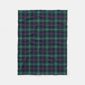 Forest Green en Donkerblauw Sutherland Clan Tartan Fleece Deken (Voorkant)