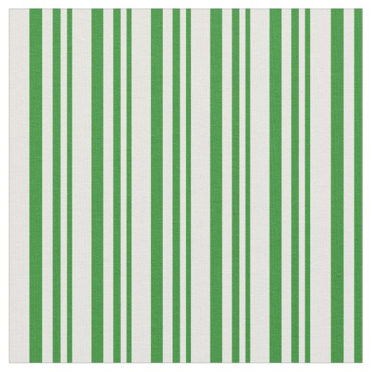 Forest Green en Mint Cream Striped/Lined Pattern Stof (Close Up)