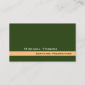 Forest Green en Peach met Foto Professional Visitekaartje (Voorkant)